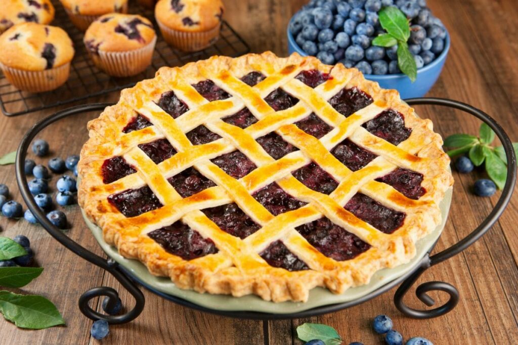 Beautiful Blueberry Pie With Canned Filling Image Concept Beautiful Blueberry Pie With Canned Filling Image Concept